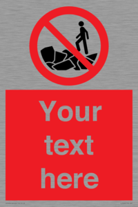 Custom No climbing on rocks